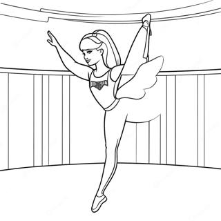 Barbie Gymnastics Coloring Page 44683-35675