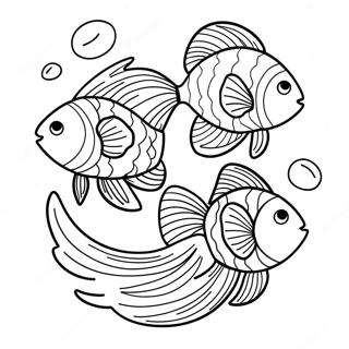 Goldfish Swim School Coloring Pages