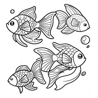 Goldfish Swim School Coloring Page 44693-35682