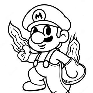 Fire Mario Coloring Page 44713-35697