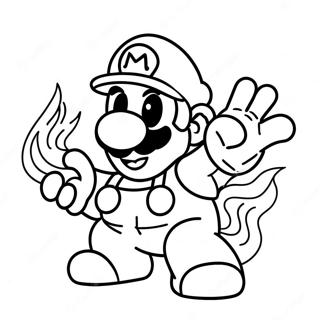 Fire Mario Coloring Page 44713-35698