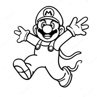 Fire Mario Jumping Coloring Page 44714-35701