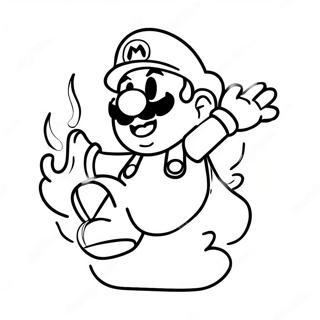 Fire Mario Jumping Coloring Page 44714-35703