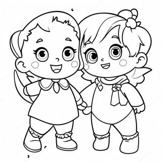 Cute Kindi Characters Coloring Page 44724-35710