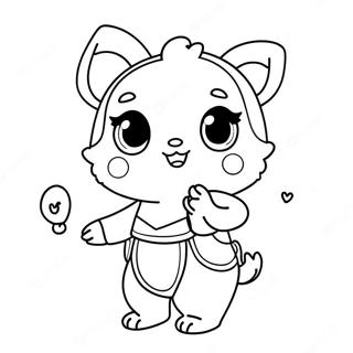 Cute Kindi Characters Coloring Page 44724-35711