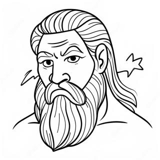 Mighty Zeus With Thunderbolt Coloring Page 44734-35718