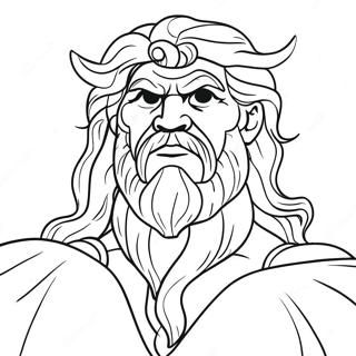 Mighty Zeus With Thunderbolt Coloring Page 44734-35720