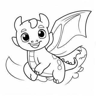 Cute Light Fury Flying Coloring Page 44744-35730