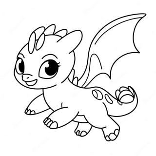 Cute Light Fury Flying Coloring Page 44744-35731