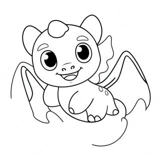 Cute Light Fury Flying Coloring Page 44744-35732