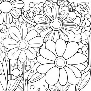 White Flower Garden Coloring Page 44754-35737