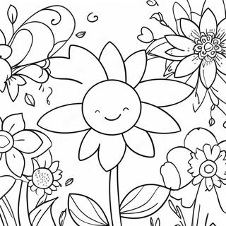 White Flower Garden Coloring Page 44754-35740