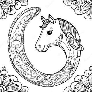 Detailed Horse Shoe Coloring Page 44773-35747