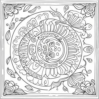 Mola Patterns Coloring Pages