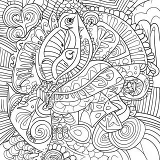 Colorful Mola Patterns Coloring Page 44784-35757