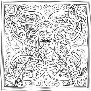 Colorful Mola Patterns Coloring Page 44784-35760