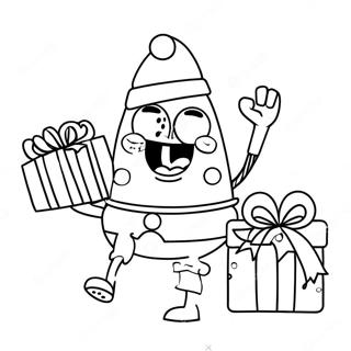 Christmas Spongebob Coloring Pages