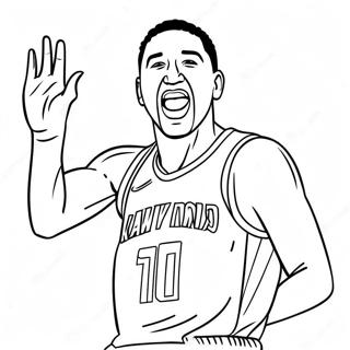 Klay Thompson Shooting Three Point Shot Coloring Page 44824-35790