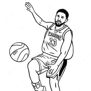 Klay Thompson Shooting Three Point Shot Coloring Page 44824-35791