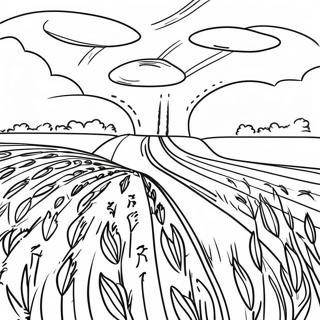 Golden Wheat Field Coloring Page 44854-35811