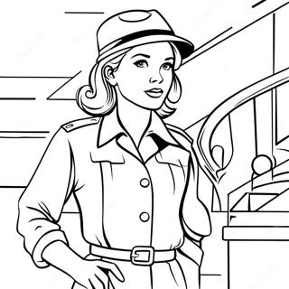 Nancy Drew In A Detective Outfit Coloring Page 44874-35830