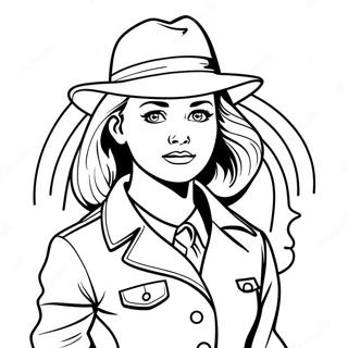 Nancy Drew In A Detective Outfit Coloring Page 44874-35831