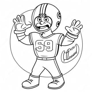 Cheerful Green Bay Packers Mascot Coloring Page 4487-3702