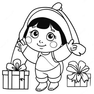 Dora Christmas Coloring Pages