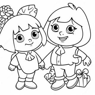 Dora Christmas Adventure Coloring Page 44883-35836