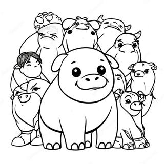 Appa With The Avatar Team Coloring Page 44894-35847