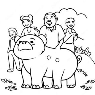 Appa With The Avatar Team Coloring Page 44894-35848