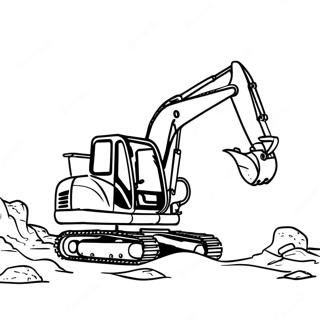 Kubota Excavator In Action Coloring Page 44904-35853