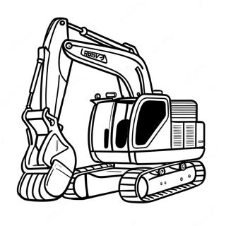 Kubota Excavator In Action Coloring Page 44904-35854