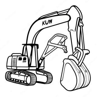 Kubota Excavator In Action Coloring Page 44904-35856