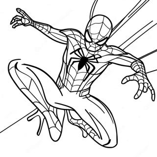 Infinity War Iron Spider Action Pose Coloring Page 44913-35858