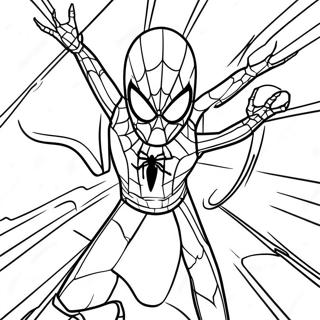 Infinity War Iron Spider Action Pose Coloring Page 44913-35859