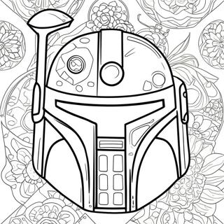 Detailed Boba Fett Helmet Coloring Page 44934-35880