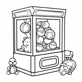 Colorful Claw Machine With Toys Coloring Page 44944-35885