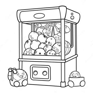 Colorful Claw Machine With Toys Coloring Page 44944-35887