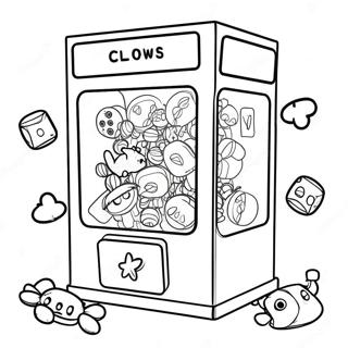 Colorful Claw Machine With Toys Coloring Page 44944-35888