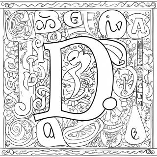 Spanish Alphabet Coloring Page 4496-3711