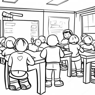 Back To School 3rd Grade Classroom Coloring Page 44973-35906