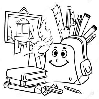 Back To School 3rd Grade Classroom Coloring Page 44973-35908