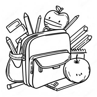 Colorful Back To School Supplies Coloring Page 44974-35910