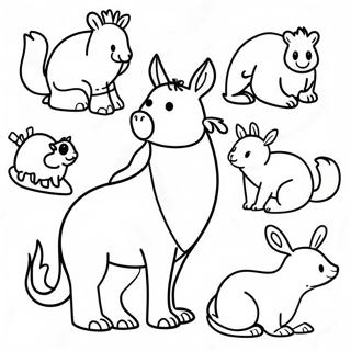 Colorful Spanish Animals Coloring Page 4497-3705