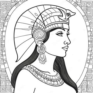 Cleopatra Royal Portrait Coloring Page 44983-35914