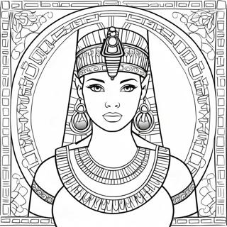 Cleopatra Royal Portrait Coloring Page 44983-35915