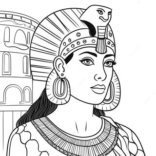 Cleopatra Royal Portrait Coloring Page 44983-35916