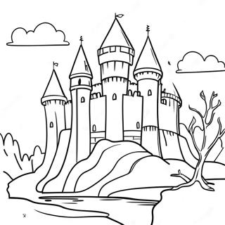 Medieval Castle Coloring Page 44993-35928