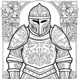 Intricate Knight In Armor Coloring Page 44994-35922